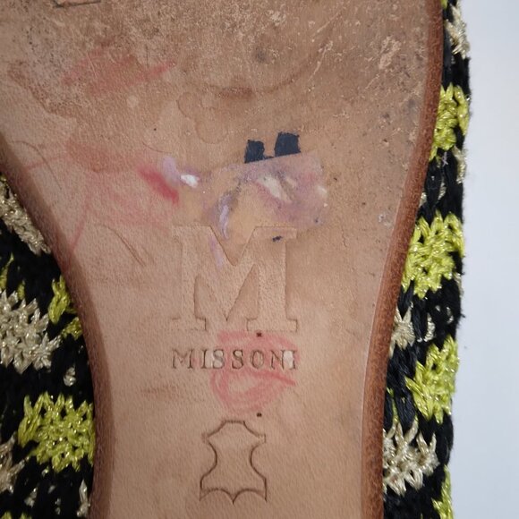 M Missoni Multicolor Knit Slip On Flats Size 37 - Picture 12 of 14